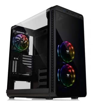 Thermaltake View 37 RGB E-ATX Mid Tower Gaming Computer Case with 3 Ring Plus RGB Fans