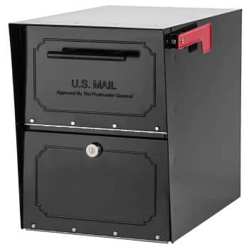 Architectural Mailboxes 6200B-10 Oasis Classic Locking Post Mount Parcel Mailbox with High Security Reinforced Lock