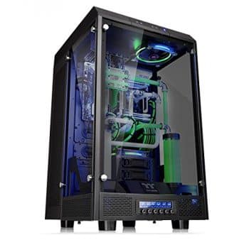 Thermaltake CA-1H1-00F1WN-00 Tower 900 Tempered Glass Fully Modular E-ATX Vertical Super Tower Gaming Computer Case Chassis Black Edition