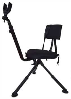 BMGBHSC - Ground Blind Chair Benchmaster Ground Hunting & Shooting Chair with Rifle Rest - Full 360 Rotation - Quiet & Comfortable