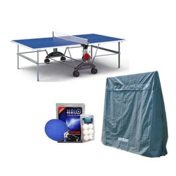 Kettler Top Star XL Weatherproof Table Tennis Table with Outdoor Accessory Bundle