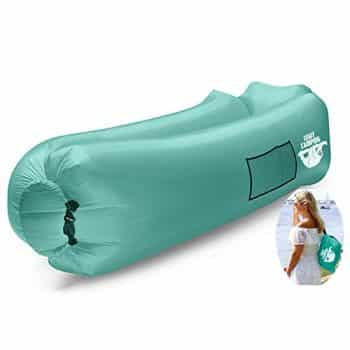 Legit Camping Inflatable Lounger with Carrying Bag and Pockets