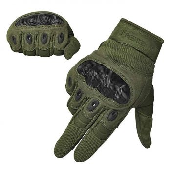 FREETOO Tactical Gloves Military Rubber Hard Knuckle Outdoor Gloves