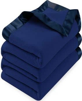 Utopia Bedding Polar Fleece Premium Bed Blanket with Sateen Ribbon Edges - Extra Soft Brushed Microfiber - (Queen, Grey)