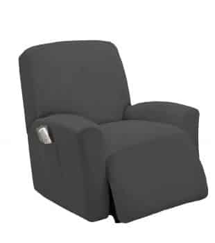 Stretch To Fit One Piece Lazy Boy Chair Recliner Slipcover, Stretch Fit Furniture Chair Recliner Cover With 3 Foam Pieces to Hid Extra Fabric
