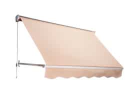 Outsunny 6' Drop Arm Manual Retractable Sun Shade Patio Window Awning - Cream