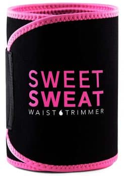 Sports Research Sweet Sweat Premium Waist Trimmer (Pink Logo) for Men & Women ~ Includes Free Sample of Sweet Sweat Gel!