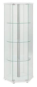 Glass Curio Cabinet Cappuccino and Clear
