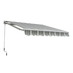 CO-Z Manual Patio Shade Retractable Deck Awning Sun Shade Shelter Canopy (13' x 8')