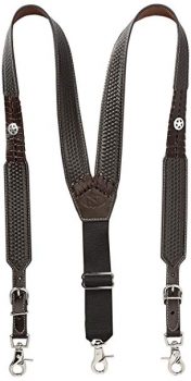 Nocona Belt Co. Men's Star Basket Leather Suspender