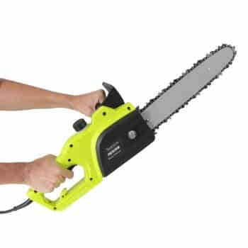 8 Amp Electric Corded Chainsaw - High Power HandHeld Tree Pruner Trimmer Electrical Saw w