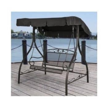 Outdoor Porch Swing Deck Furniture with Adjustable Canopy Awning