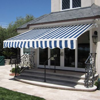 Best Choice Products BCP Patio Manual Patio 8.2'x6.5' Retractable Deck Awning Sunshade Shelter Canopy