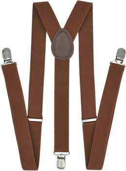 Trilece Suspenders for Men - Adjustable Elastic Y Back Style Suspender - Strong Clips