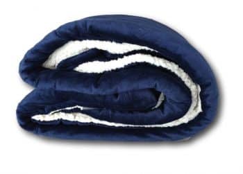 Tache Dark Navy Blue Warm Super Soft Sherpa Winter Night Micro Fleece Throw Blanket 50" x 60."