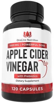Organic Apple Cider Vinegar Capsules ( 120 Capsules | 1500 mg ) ACV Tablets w