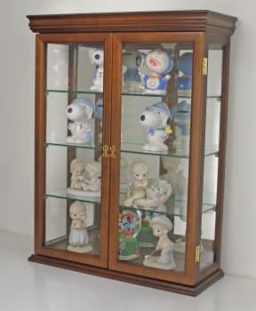 DisplayGifts Solid Wood Tuscan Style Wall Curio Cabinet