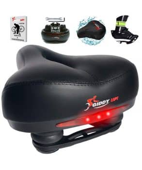 Giddy Up! Bike Seat - Most Comfortable Memory Foam Waterproof Bike Saddle