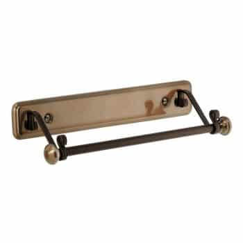 Toilet Tree Products Bamboo Wood and Stainless Steel Over the Door Towel Rack 5 Hooks