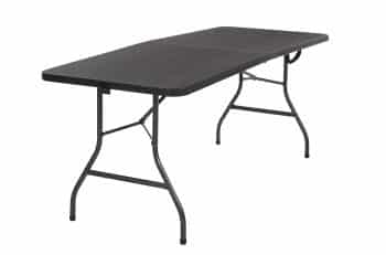 Cosco 14678BLK1 Deluxe 6 Foot x 30 inch Half Blow Molded Folding Table