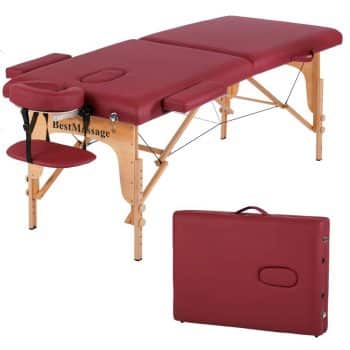 Massage Table Massage With 2 Foldable Height Adjustments