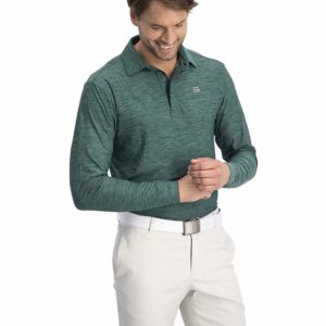 Men's Dry Fit Long Sleeve Polo Golf Shirt
