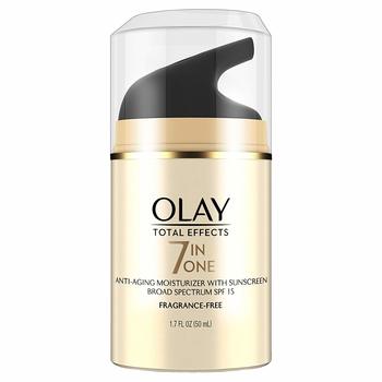 12. Face Moisturizer by Olay Total Effects Anti-Aging Face Moisturizer with SPF 15