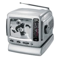 4. Coby CX-TV1 5” Black-and-White Portable TV