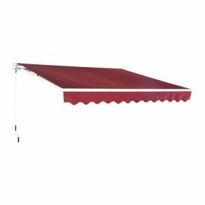 4. Outsunny 10'X8' Manual Retractable Patio Sun Shade Awning