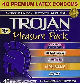 4. Trojan Pleasure Pack Premium Lubricated Latex Condoms