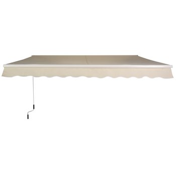 6. Goplus Manual Patio 8.2' ×6.5' Retractable Deck Awning Sunshade Shelter Canopy Outdoor