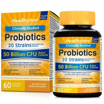 8. NewRhythm Probiotics 50 Billion CFU 20 Strains