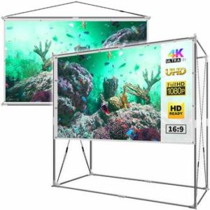11. JaeilPLM 120-Inch 2-in-1 Projector Screen for Indoor and Outdoor Use