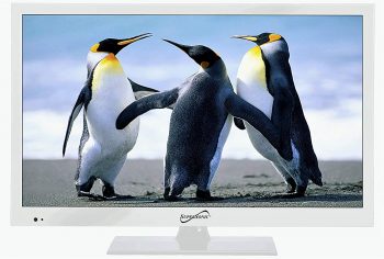 4. Supersonic 16-inch TV 1080p LED HDTV White 15.6-inch Widescreen