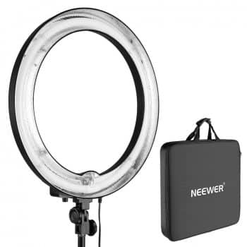 Neewer 18"Outer 14"Inner Un-dimmable Fluorescent Ring Light -75W 5500K for Portrait Photography