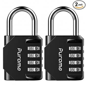 Puroma 2 Pack Combination Lock 4 Digit Padlock for School Gym Locker