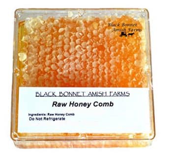 100% Pure Raw Natural Honey Comb Full of Honey in a Box 10 to 14 oz. From Black Bonnet Amish Farms