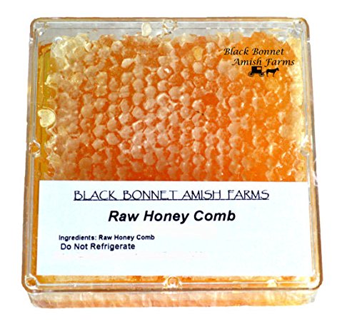 100% Pure Raw Natural Honey Comb Full of Honey in a Box 10 to 14 oz. From Black Bonnet Amish Farms