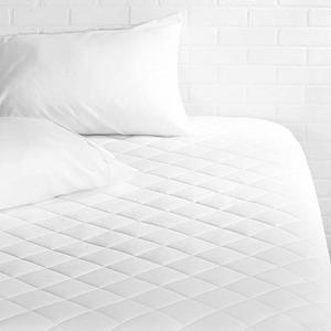 5. AmazonBasics Hypoallergenic Quilted Mattress Topper Pad Cover