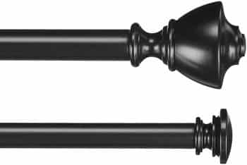 AmazonBasics 1" Double Curtain Rod with Urn Finials - 36" to 72"