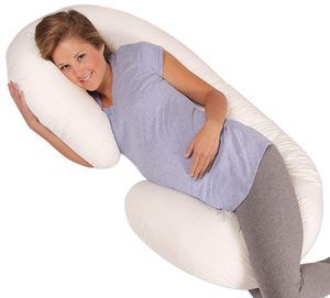 #10- Leachco Snoogle Original MaternitPregnancy Total Body Pillow, Ivory