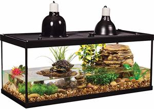 6- Tetra Aquarium Reptile Glass Kit with Two Dome Lamps