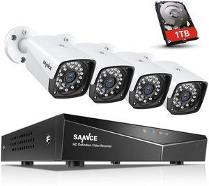 #10. SANNCE XPOE 1080P Security Camera System, 1TB Hard Drive