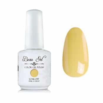 #3. Light Yellow Beau Gel 15ml gel nail polish, UV LED Polish for women (198)