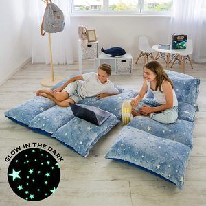 #5. COLUX 3 IN 1 Floor Pillow, Glow in The Dark, for Kids, teens, adults