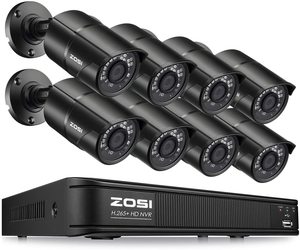 #6. ZOSI 1080p PoE Home Security Camera, 8CH 5MP System Outdoor Indoor