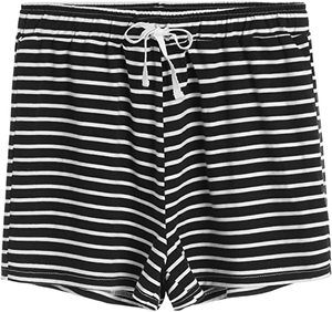 #7 Latuza Women's Cotton Striped Pajama Shorts