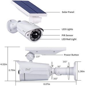 #7. Outdoor Solar Lights -BNT Flood Lights, 10-26ft Detection