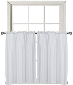 #9 Home Queen Waffle Waterproof Tier Curtains