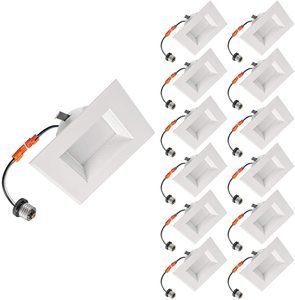 #10 OSTWIN (12 Pack) 4 Dimmable LED Baffle Downlight